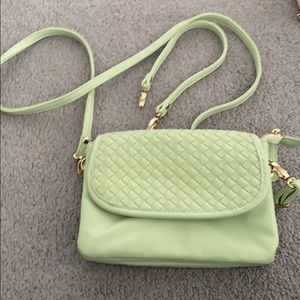 Mint green convertible bag